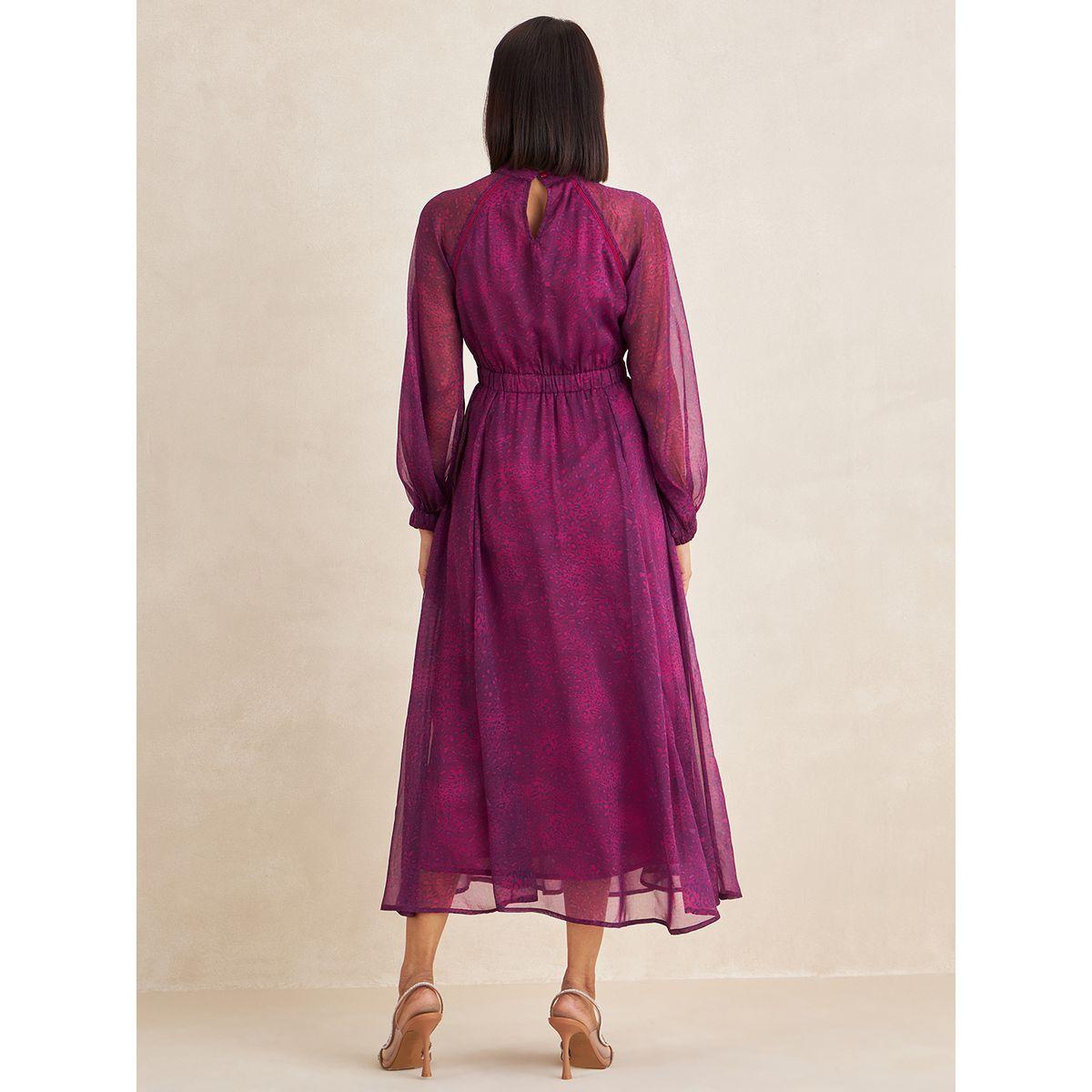 Femmella Animal Print Midi Dress with Drawstring Waistband-women-clothing-dresses-image-6
