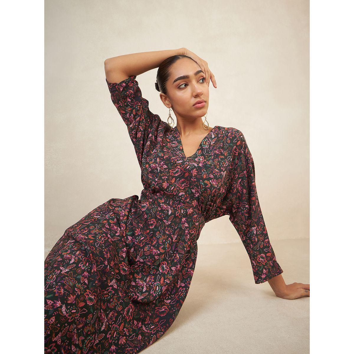 Femmella Floral Print A-Line Maxi Dress-women-clothing-dresses-image-6