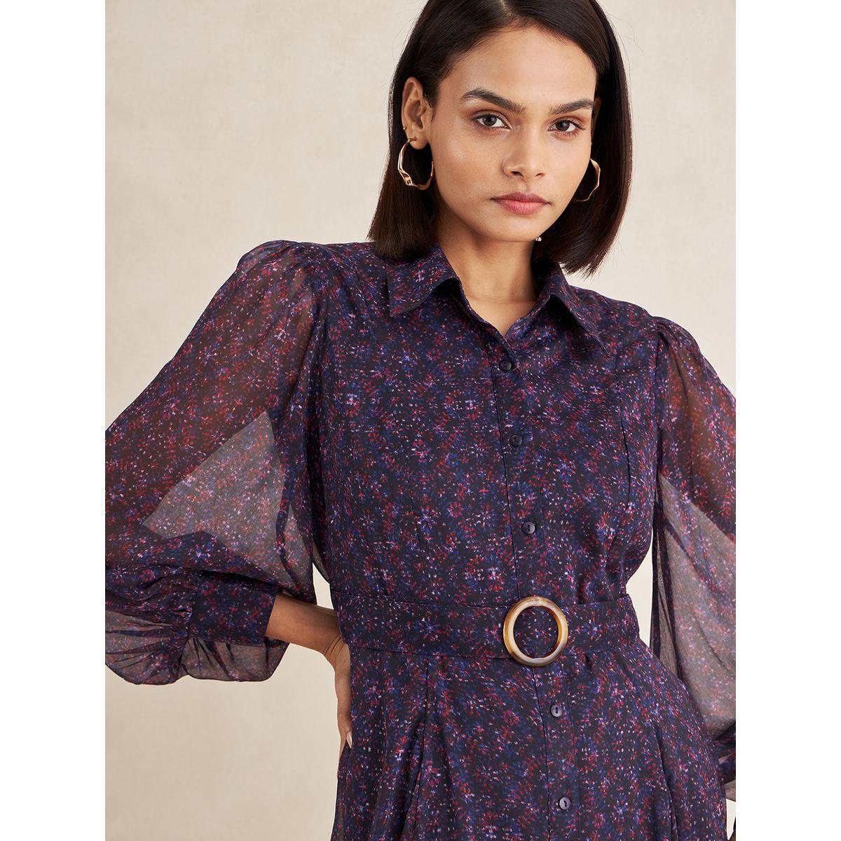 فستان ميدي مطبع بزهور مع ازرار-women-clothing-dresses-image-3