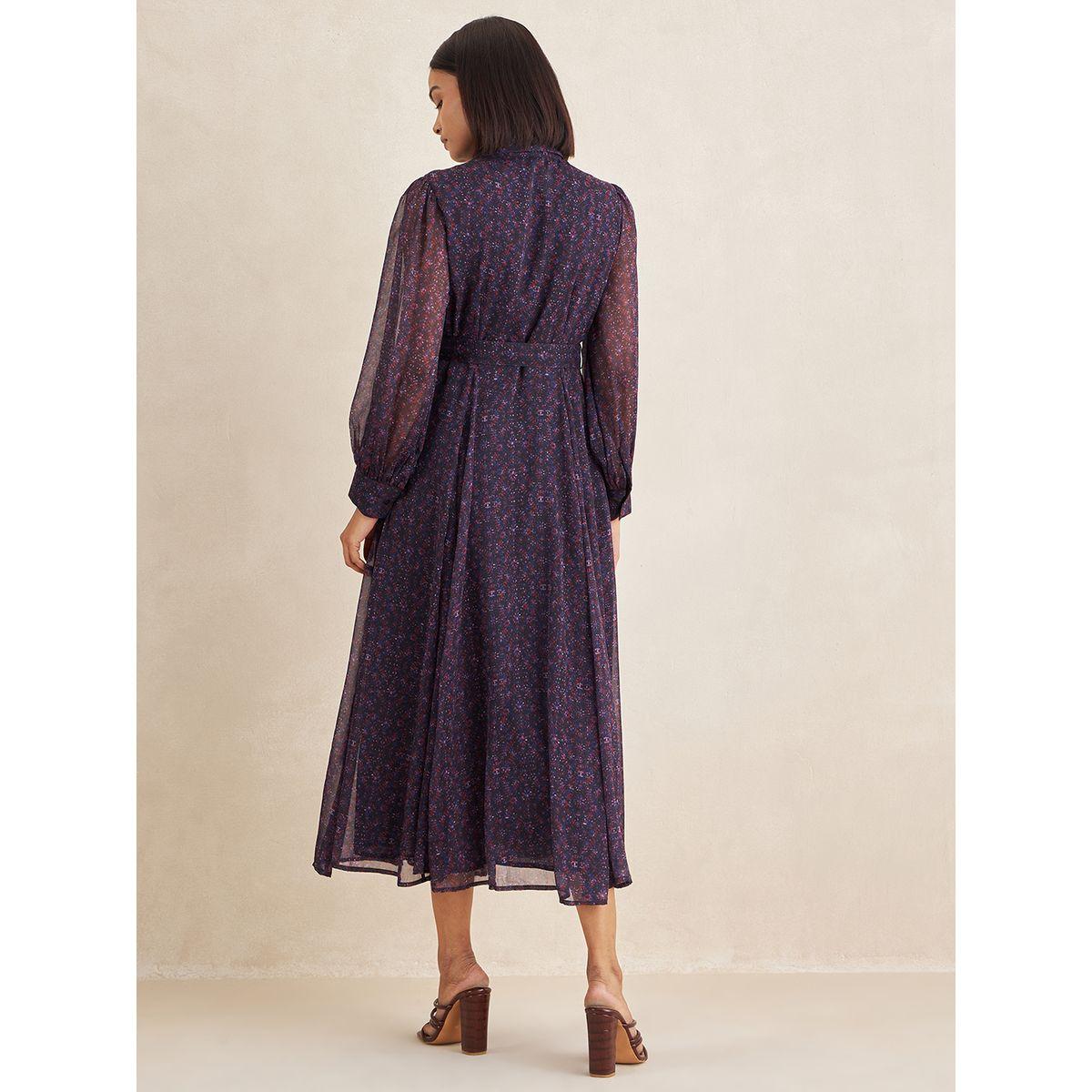 فستان ميدي مطبع بزهور مع ازرار-women-clothing-dresses-image-6