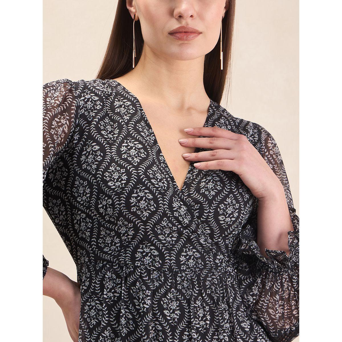 فستان ميدي بكسرات وطبعة زهور مع جيب-women-clothing-dresses-image-3