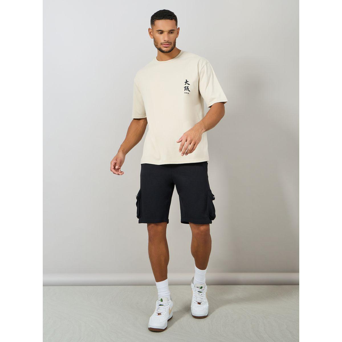 Styli Text Graphic Print Oversized T-Shirt-men-clothing-tshirtsandpolos-tshirts-image-2