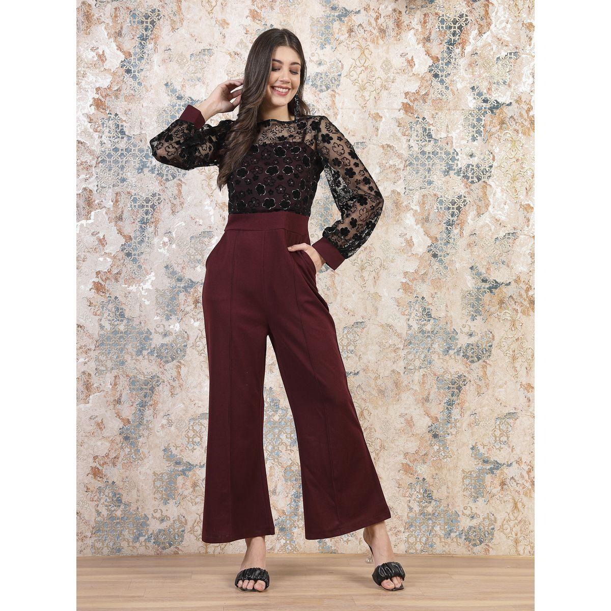 Athena Floral Embroidered Sheer Top Wide Leg Jumpsuit-women-clothing-jumpsuits-image-1