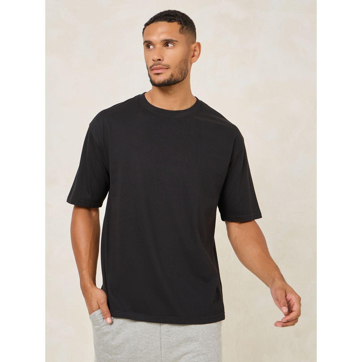 تيشيرت فضفاض مطبع بطبعة كتابة-men-clothing-tshirtsandpolos-tshirts-image-3