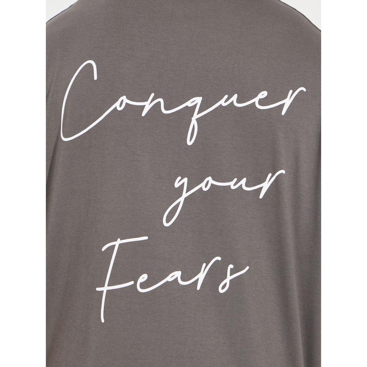 Styli Conquer Your Fear Slogan Print Oversized T-Shirt-men-clothing-tshirtsandpolos-tshirts-image-4