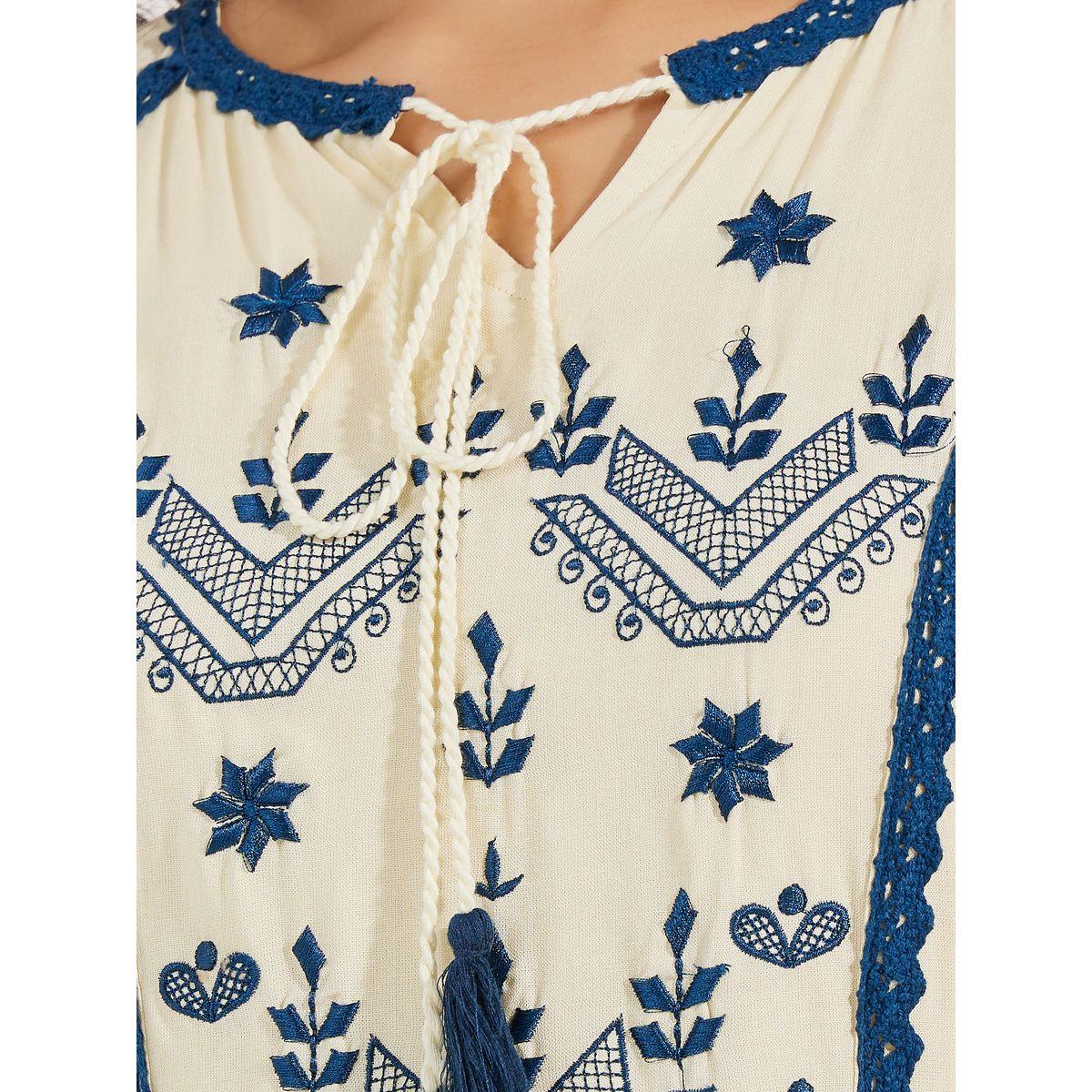 Styli Embroidered Panel Tie Tassel Midi Dress-women-clothing-dresses-image-3