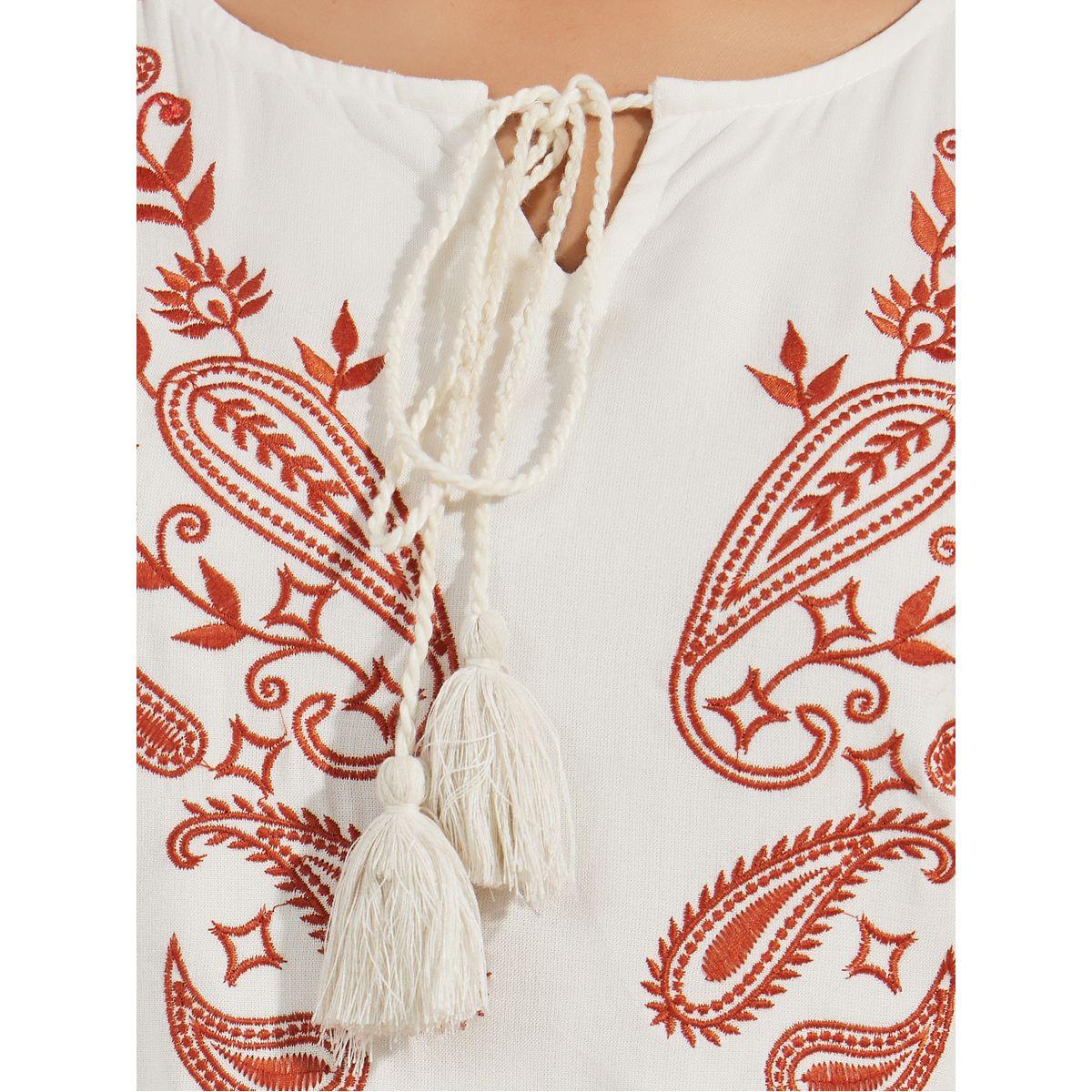 Styli Embroidered Panel Tie Tassel Midi Dress-women-clothing-dresses-image-3