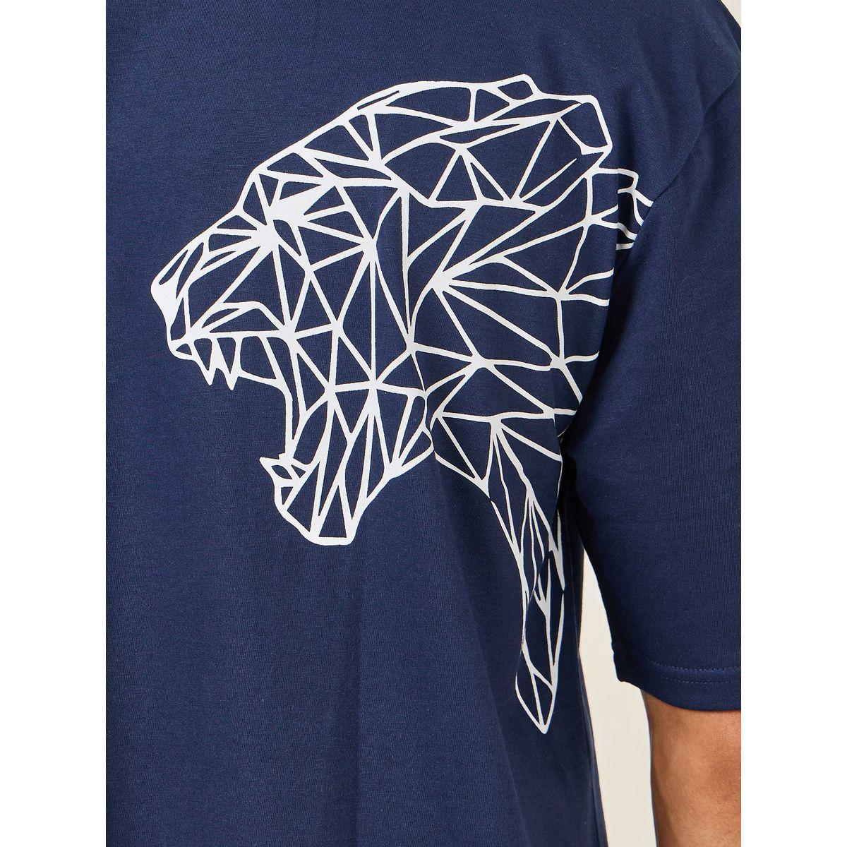 Styli Tiger Graphic Print Oversized T-Shirt-men-clothing-tshirtsandpolos-tshirts-image-4