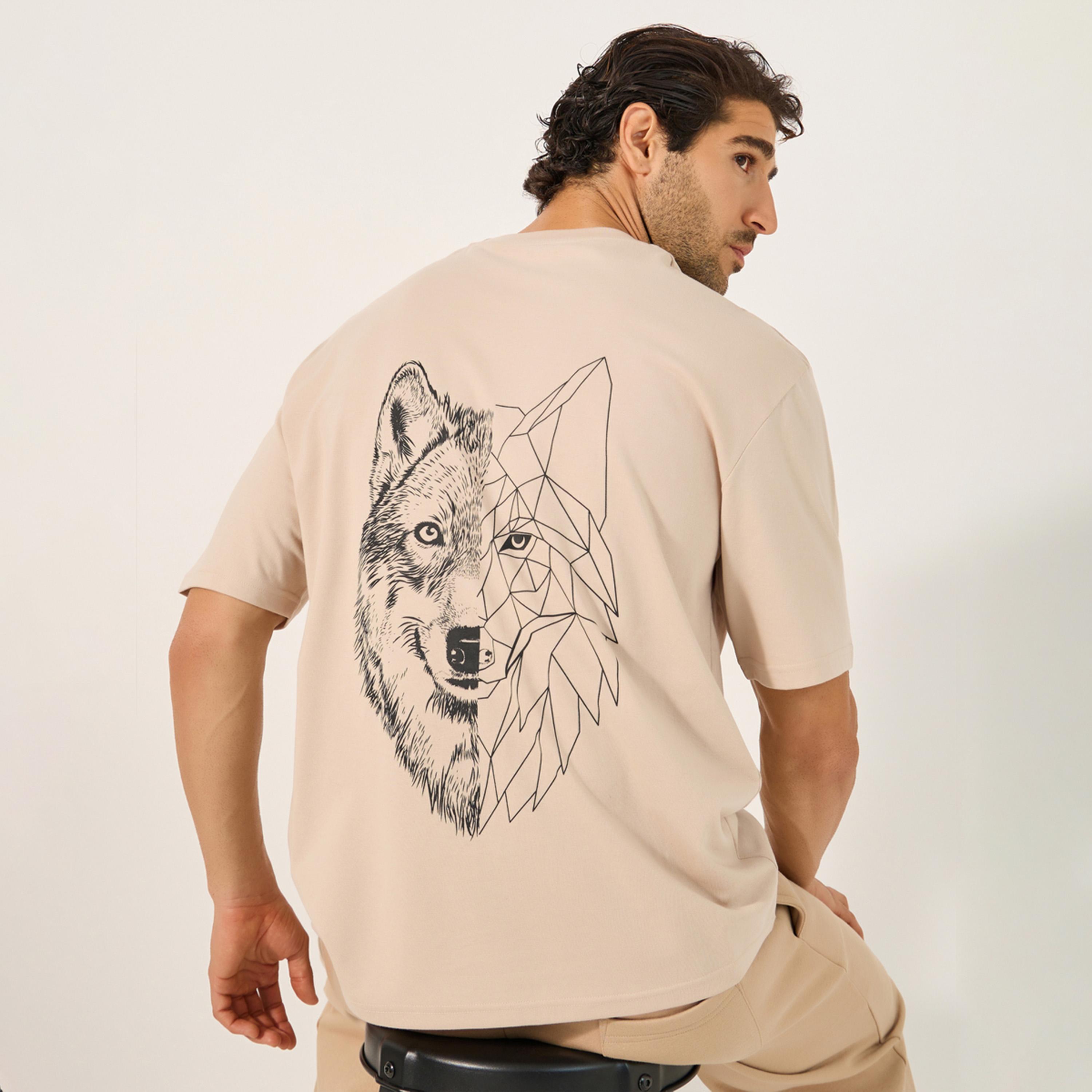 Styli Graphic Print Round Neck Oversized T-Shirt-men-clothing-tshirtsandpolos-tshirts-image-1