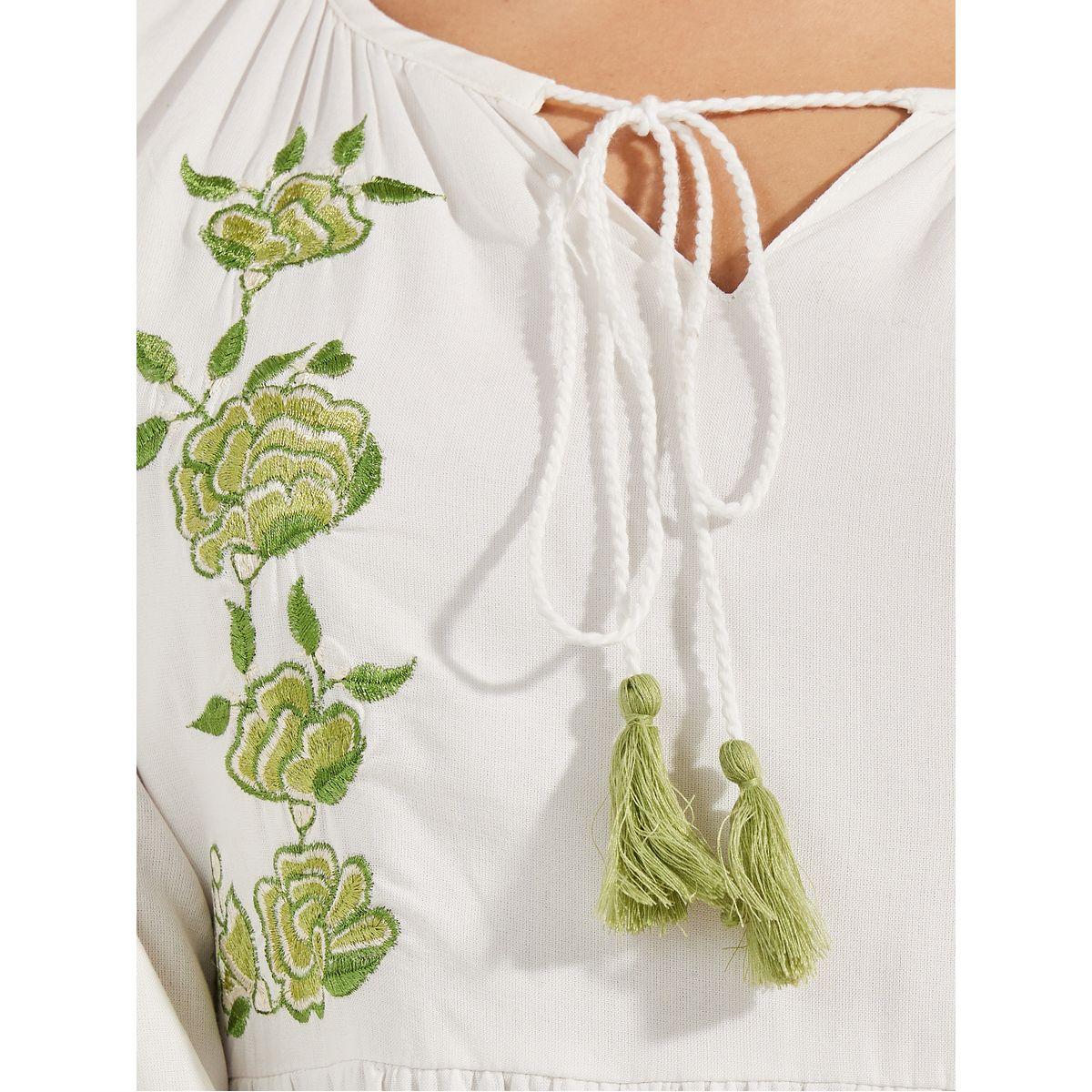 Styli Embroidered Panel Tie Tassel Midi Dress-women-clothing-dresses-image-3