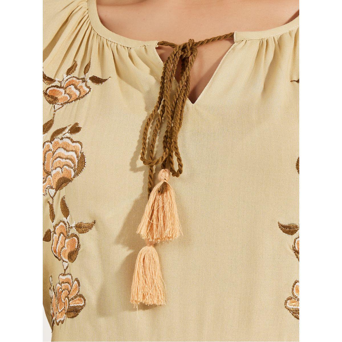 Styli Embroidered Panel Tie Tassel Midi Dress-women-clothing-dresses-image-4