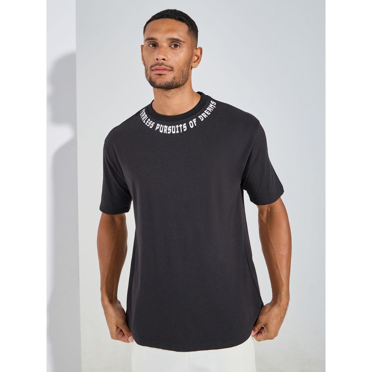 Styli Slogan Neck Print Oversized T-Shirt-men-clothing-tshirtsandpolos-tshirts-image-3