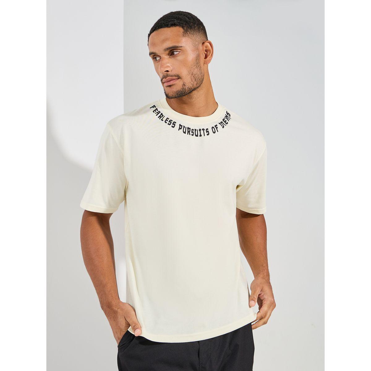 Styli Slogan Neck Print Oversized T-Shirt-men-clothing-tshirtsandpolos-tshirts-image-3