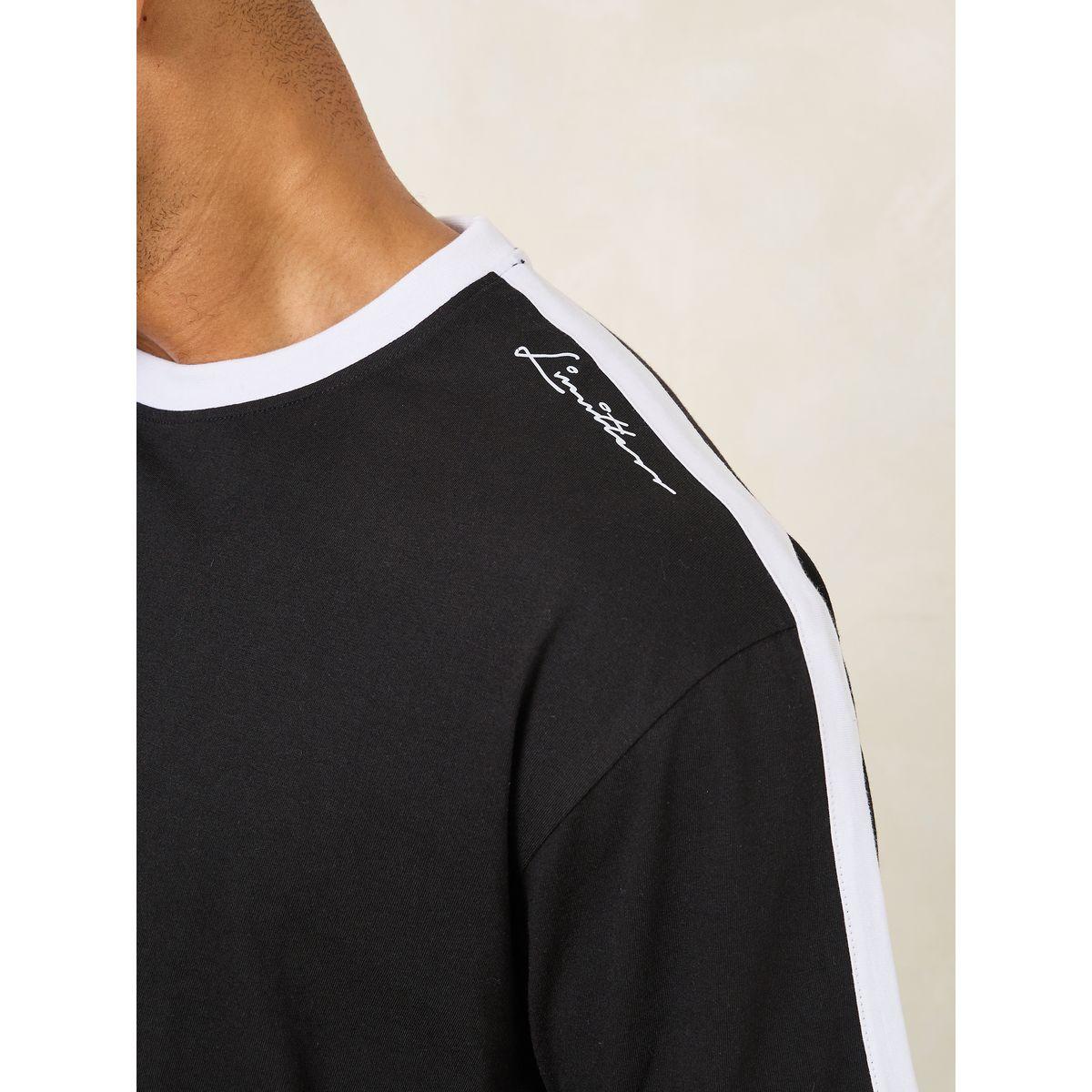 تيشيرت فضفاض بتفاصيل مُتباينة واكمام قصيرة-men-clothing-tshirtsandpolos-tshirts-image-3