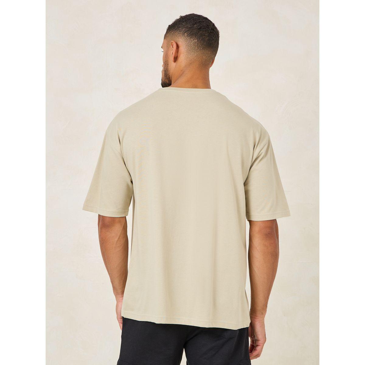 Styli Minimal Chest Sticker Print Oversized T-Shirt-men-clothing-tshirtsandpolos-tshirts-image-4