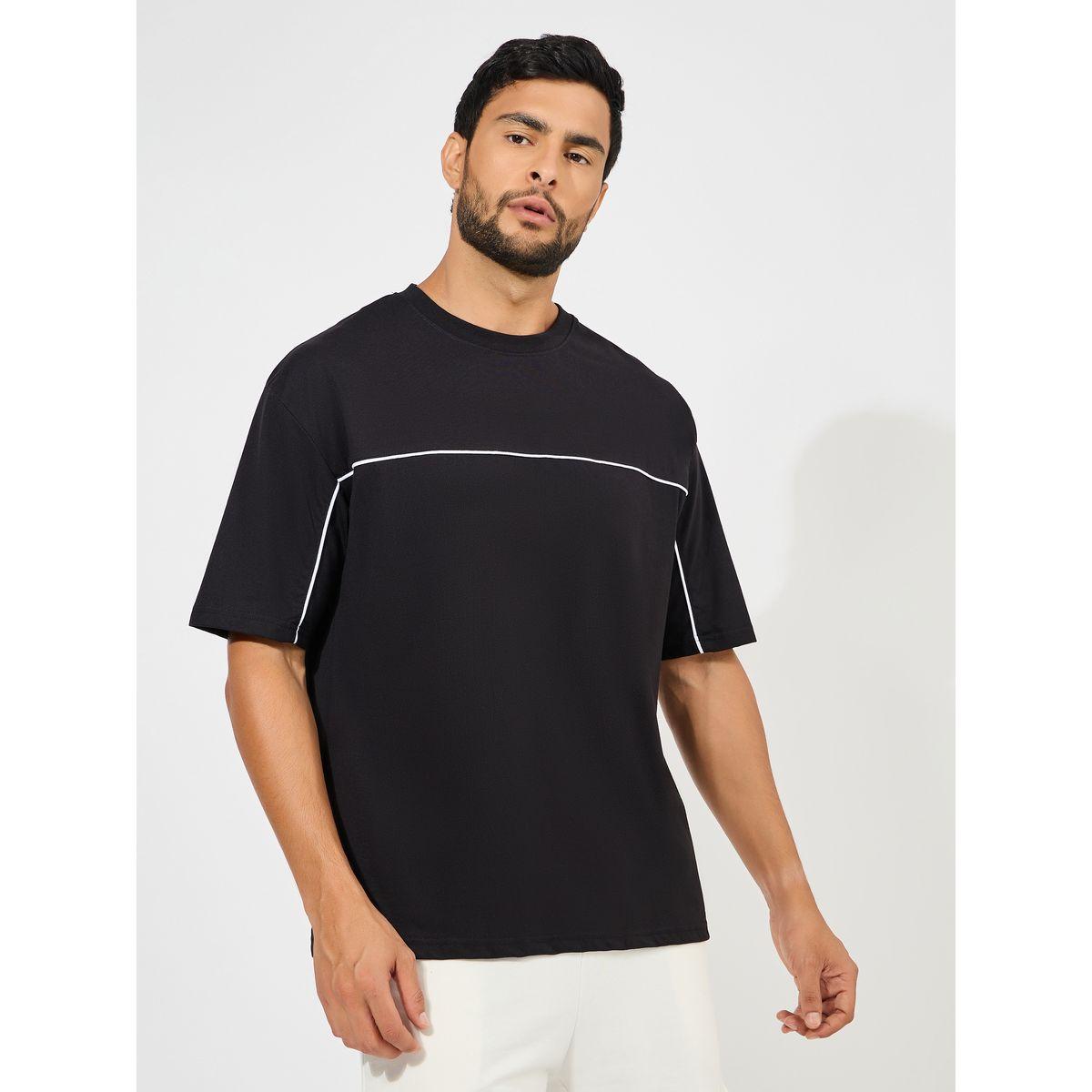 Styli Contrast Seam Piping Detail Oversized T-Shirt-men-clothing-tshirtsandpolos-tshirts-image-1