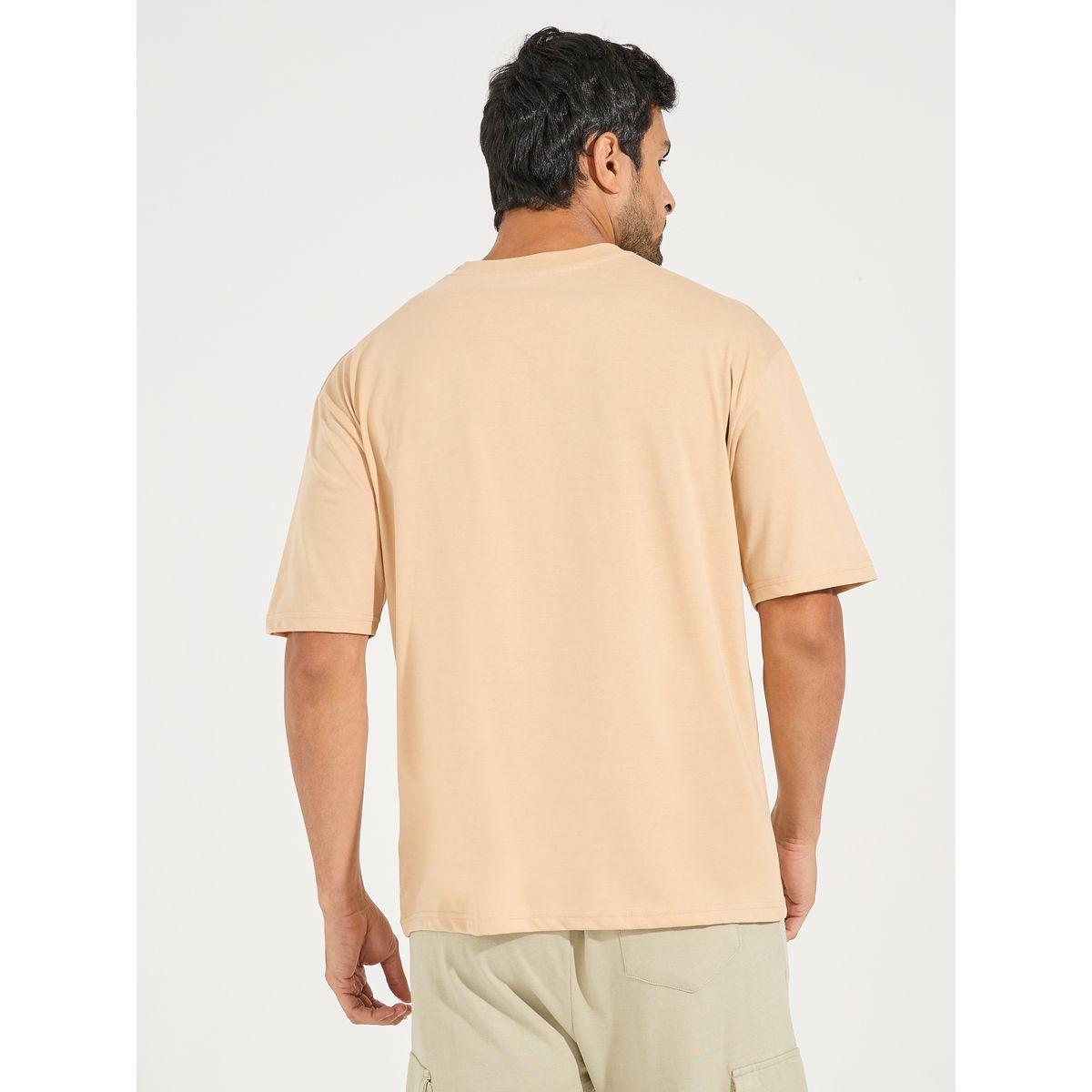 تيشيرت فضفاض بتداخلات محزوزة ودرزات-men-clothing-tshirtsandpolos-tshirts-image-4