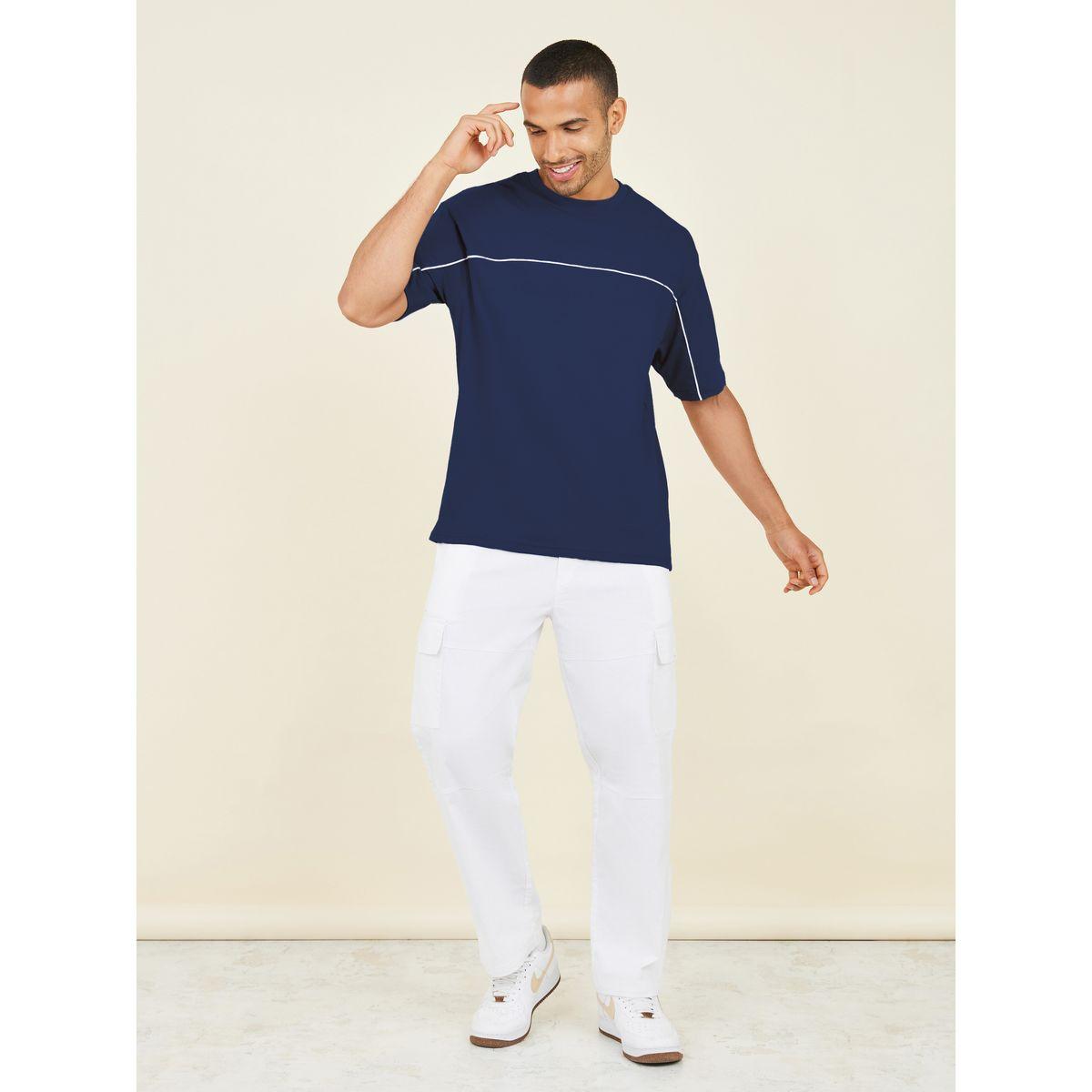 Styli Contrast Seam Piping Detail Oversized T-Shirt-men-clothing-tshirtsandpolos-tshirts-image-2