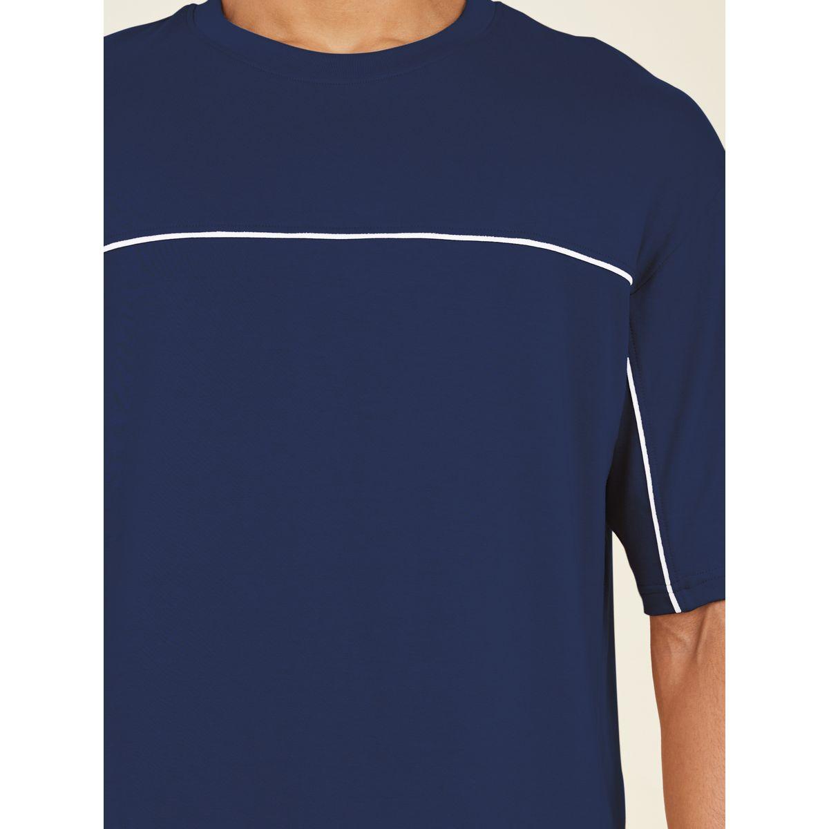 Styli Contrast Seam Piping Detail Oversized T-Shirt-men-clothing-tshirtsandpolos-tshirts-image-3