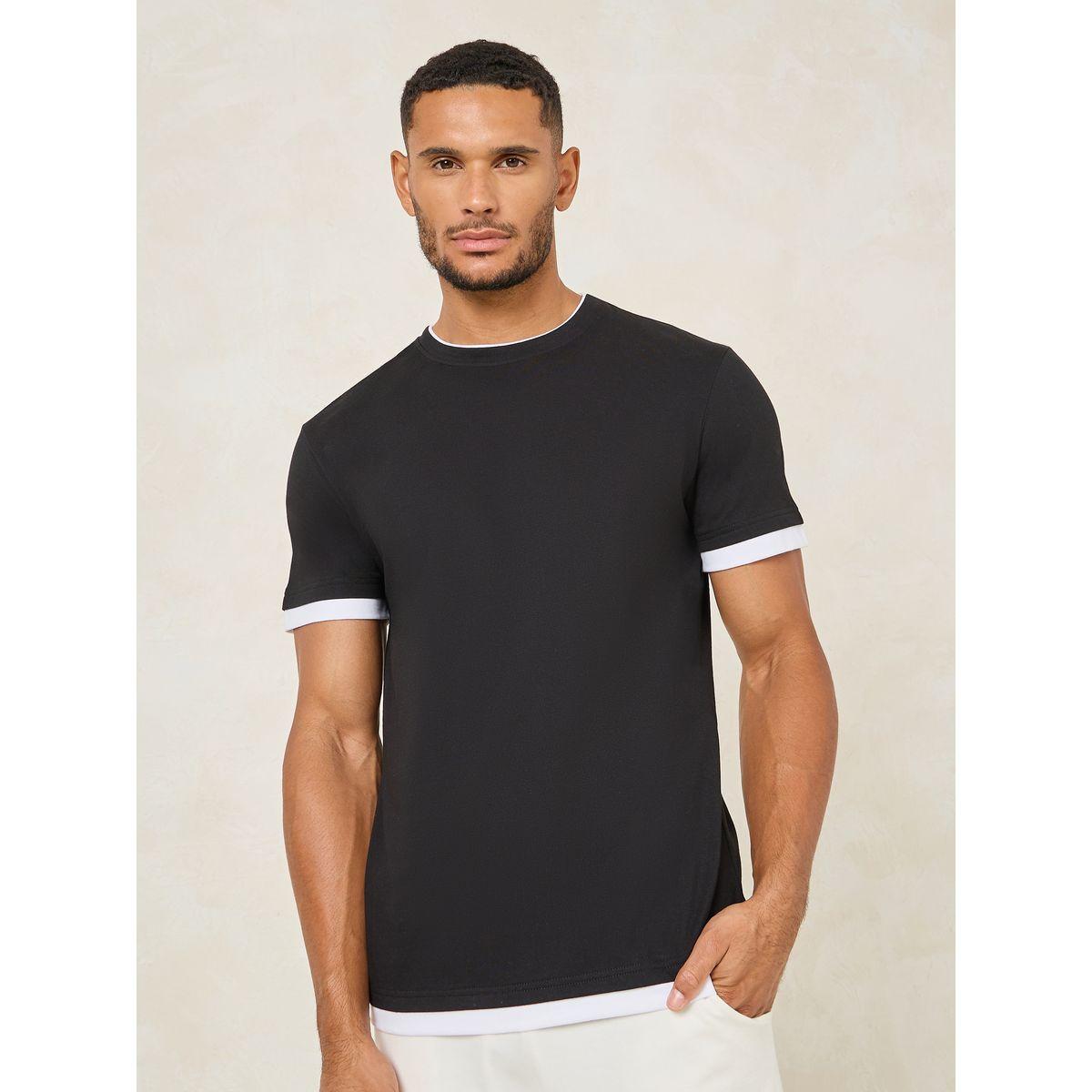 Styli Contrast Detail Regular Fit T-Shirt-men-clothing-tshirtsandpolos-tshirts-image-1