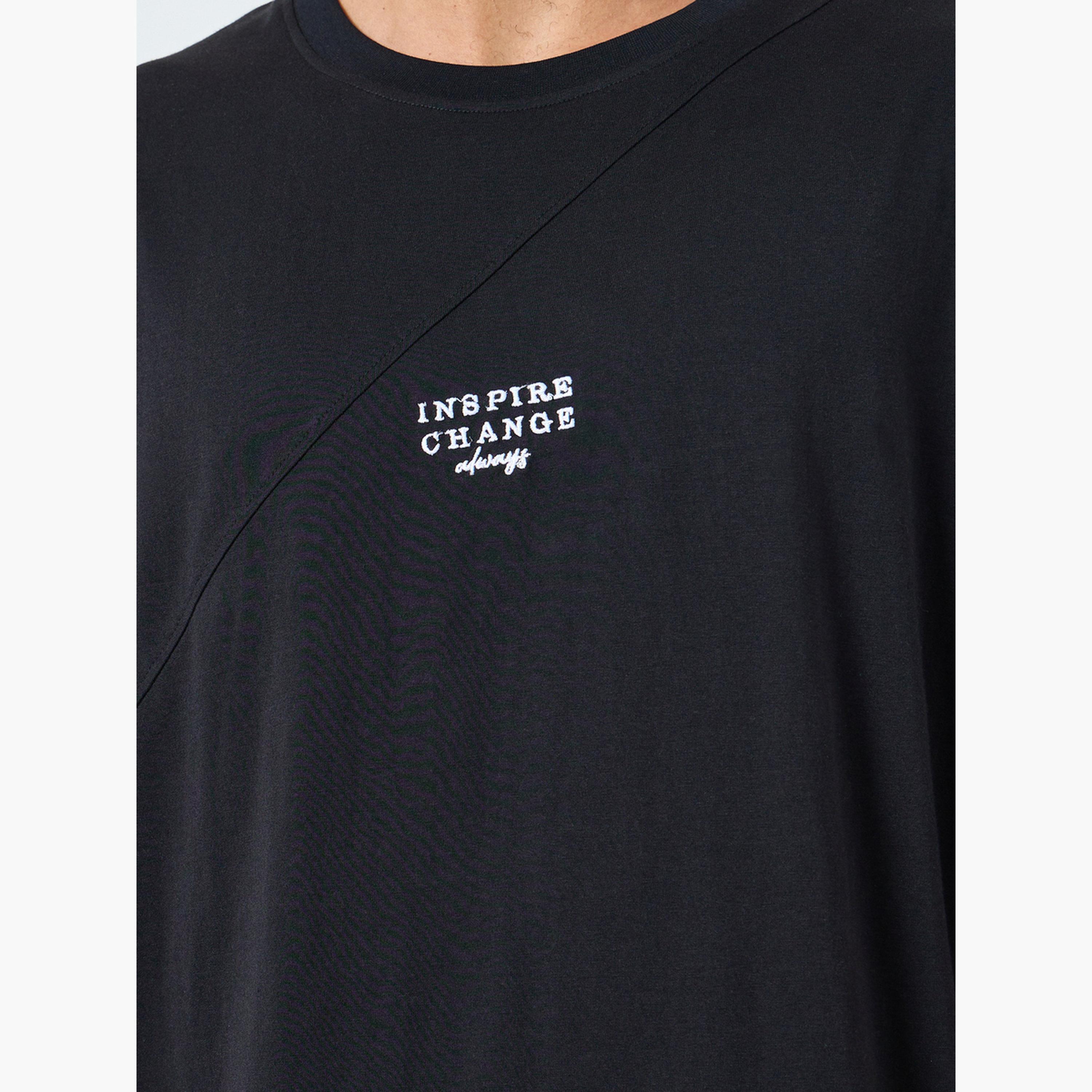 Styli Men Black Oversized Embroidered T-Shirt-men-clothing-tshirtsandpolos-tshirts-image-3