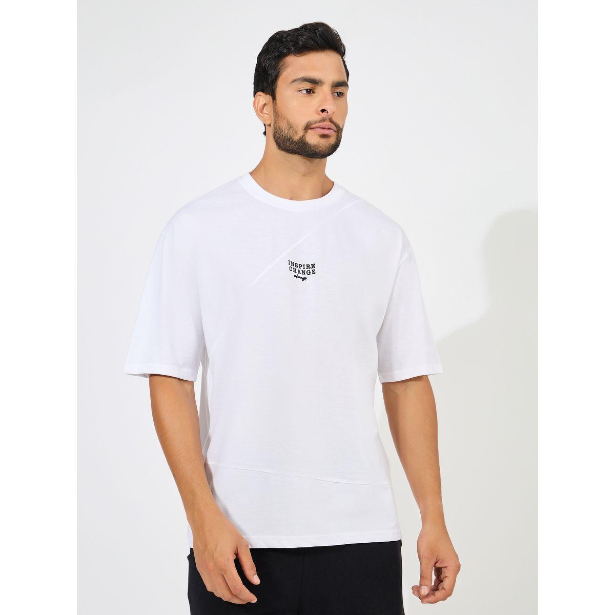Styli Cut & Sew Oversized T-Shirt with Contrast Embroidery-men-clothing-tshirtsandpolos-tshirts-image-1
