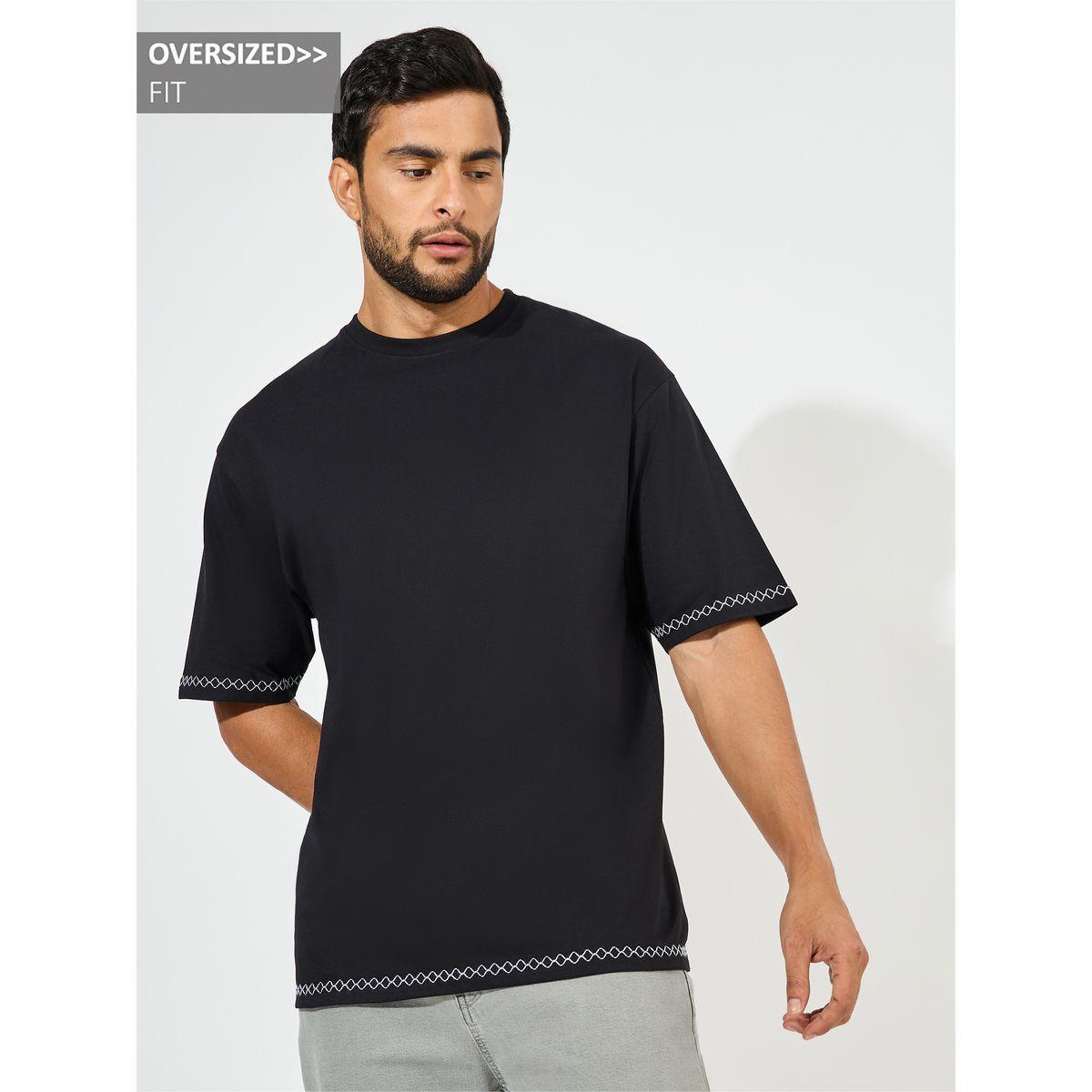 Styli Pure Cotton Contrast Embroidery Oversized T-Shirt-men-clothing-tshirtsandpolos-tshirts-image-1