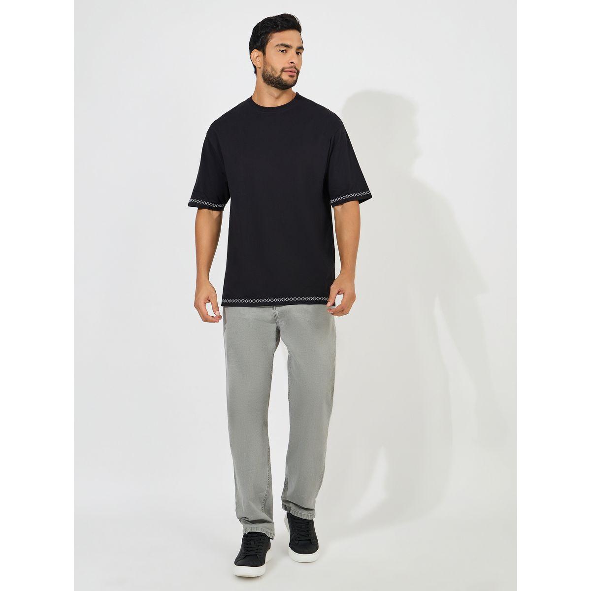 Styli Pure Cotton Contrast Embroidery Oversized T-Shirt-men-clothing-tshirtsandpolos-tshirts-image-2