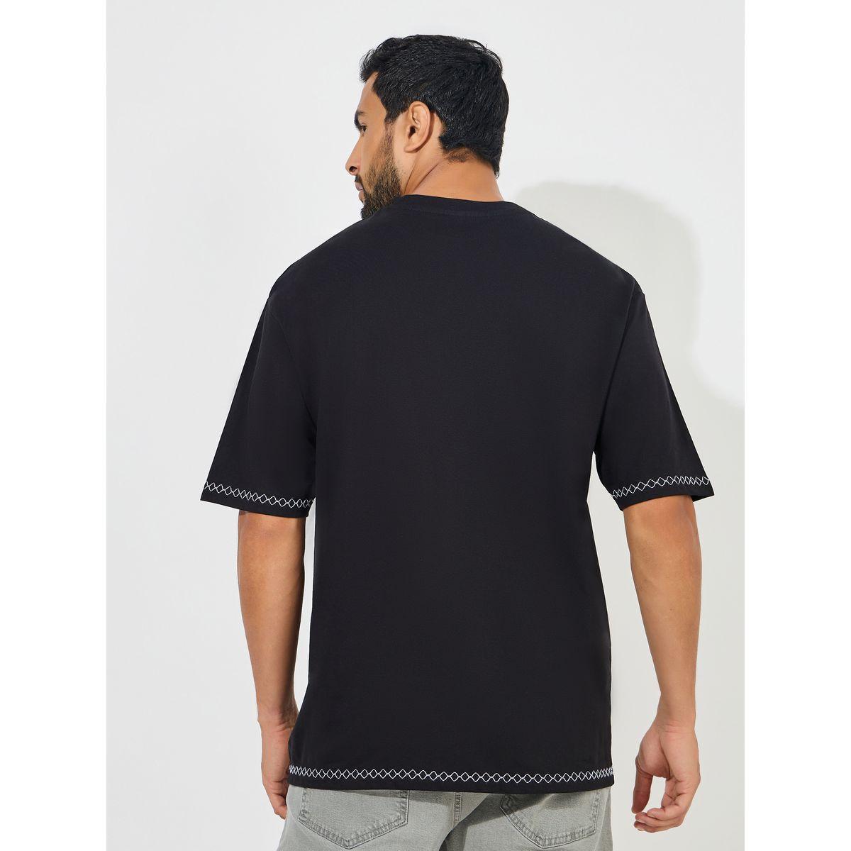 Styli Pure Cotton Contrast Embroidery Oversized T-Shirt-men-clothing-tshirtsandpolos-tshirts-image-4