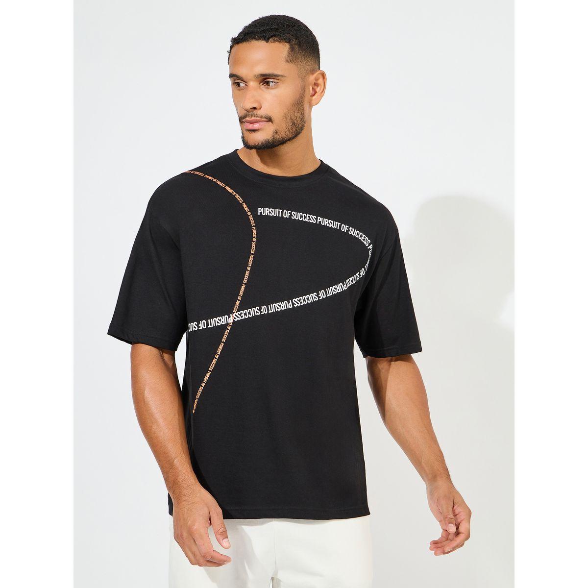 Styli Pure Cotton Placement Print Oversized T-Shirt-men-clothing-tshirtsandpolos-tshirts-image-1