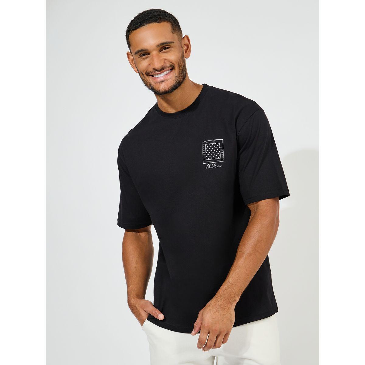 Styli Bandana Print Oversized Pure Cotton T-Shirt-men-clothing-tshirtsandpolos-tshirts-image-2