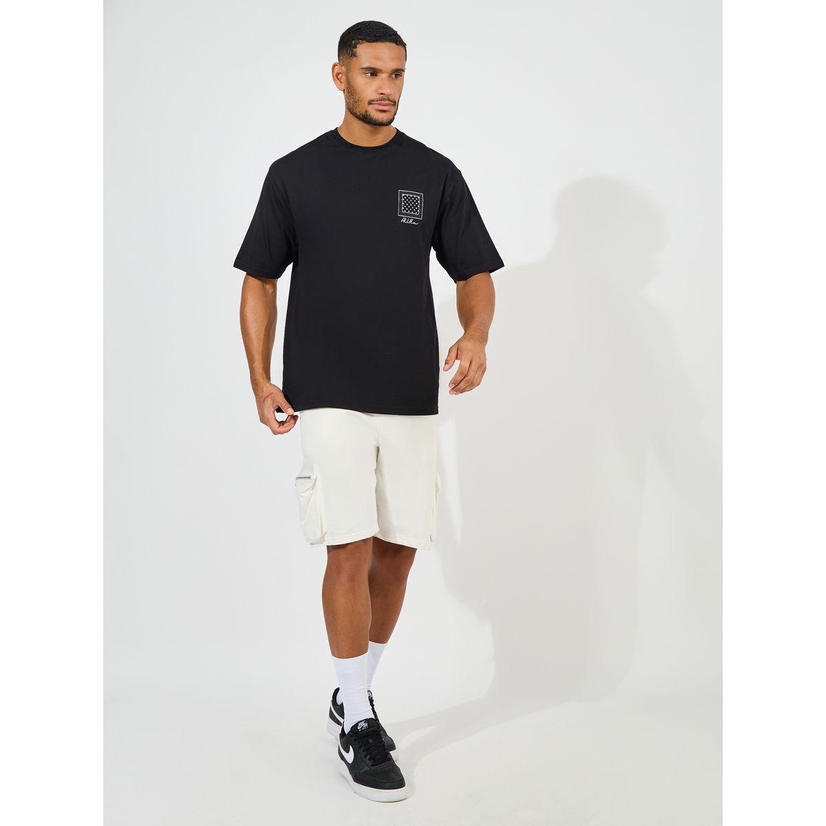 Styli Bandana Print Oversized Pure Cotton T-Shirt-men-clothing-tshirtsandpolos-tshirts-image-3