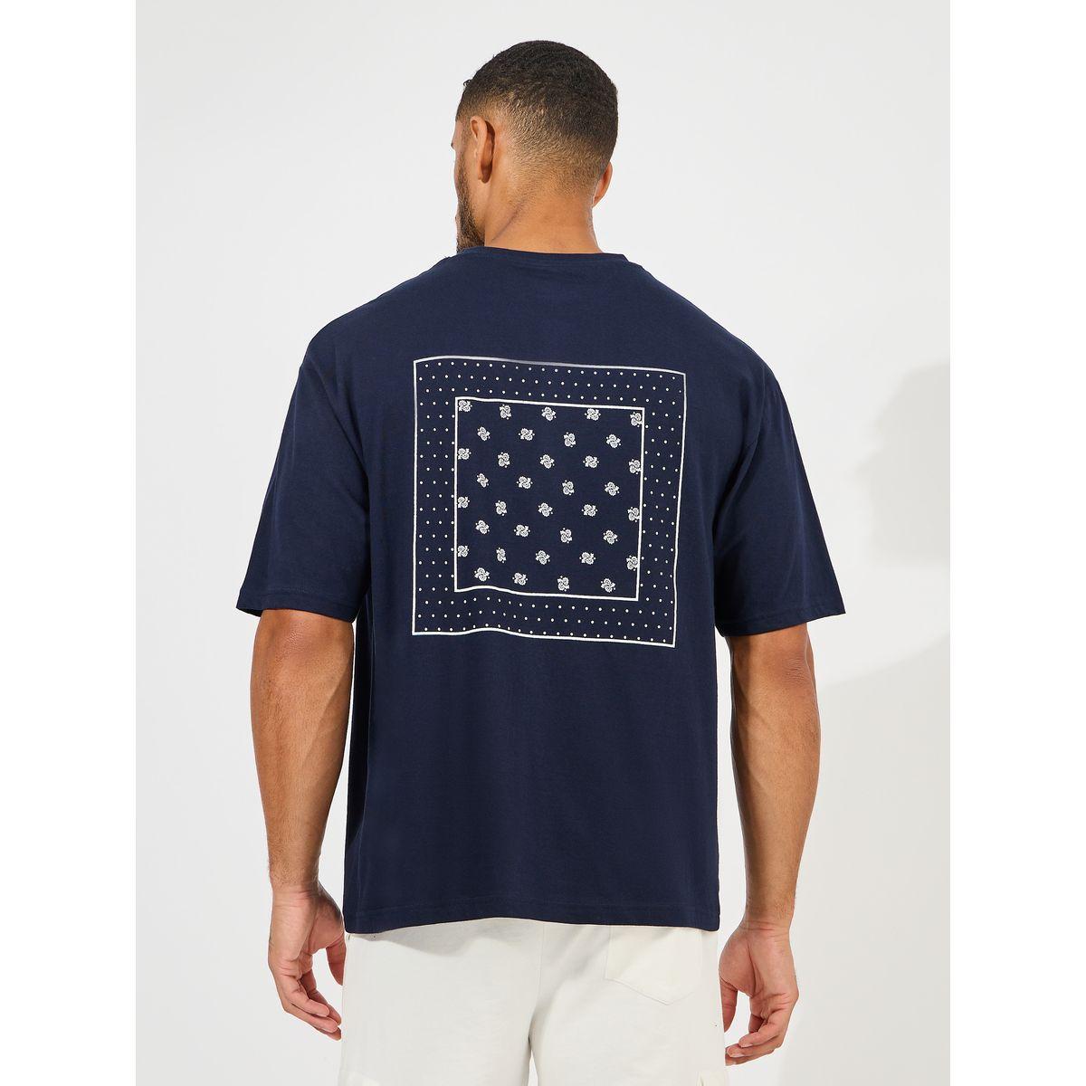 Styli Bandana Print Oversized Pure Cotton T-Shirt-men-clothing-tshirtsandpolos-tshirts-image-5