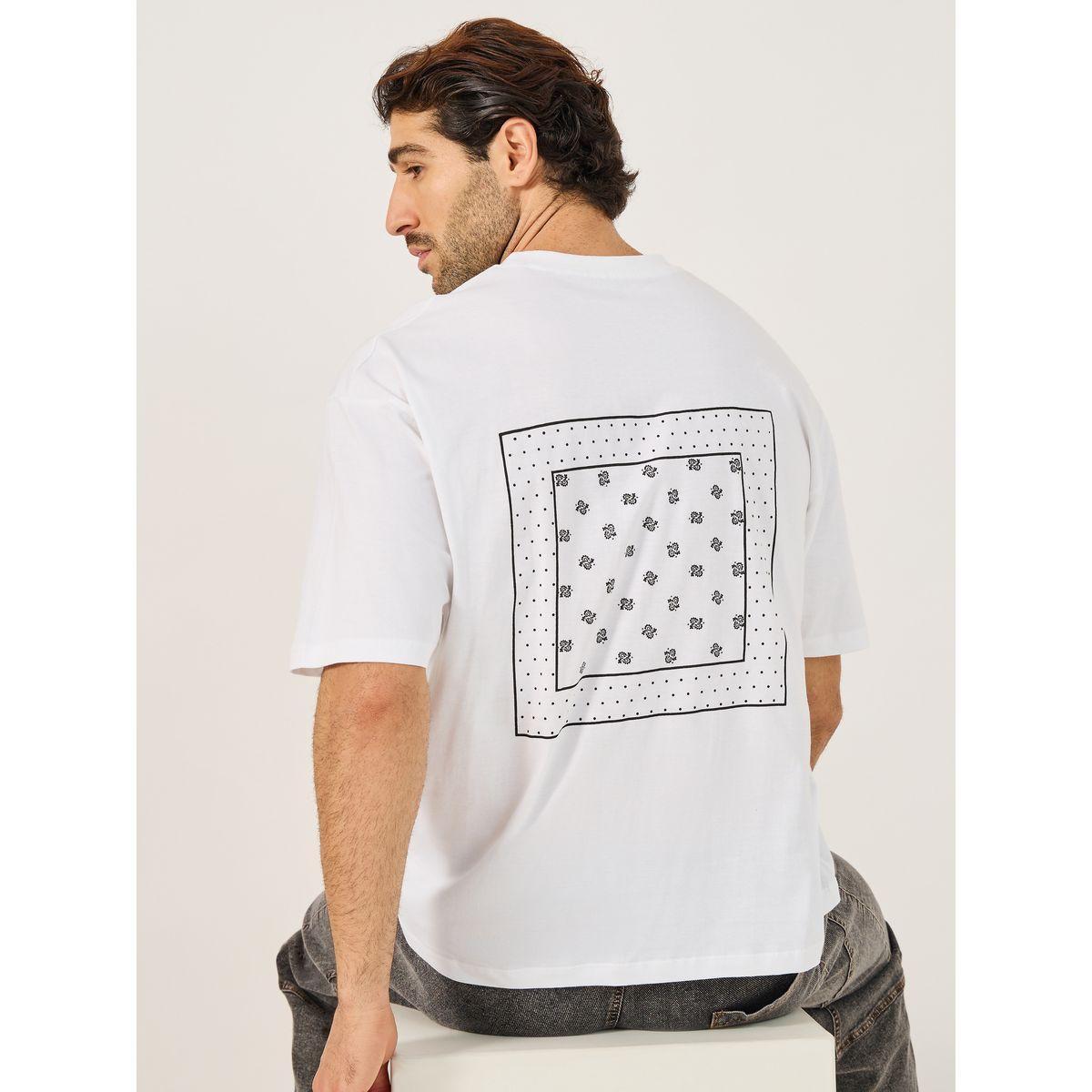 Styli  Bandana Print Oversized Cotton T-Shirt-men-clothing-tshirtsandpolos-tshirts-image-1