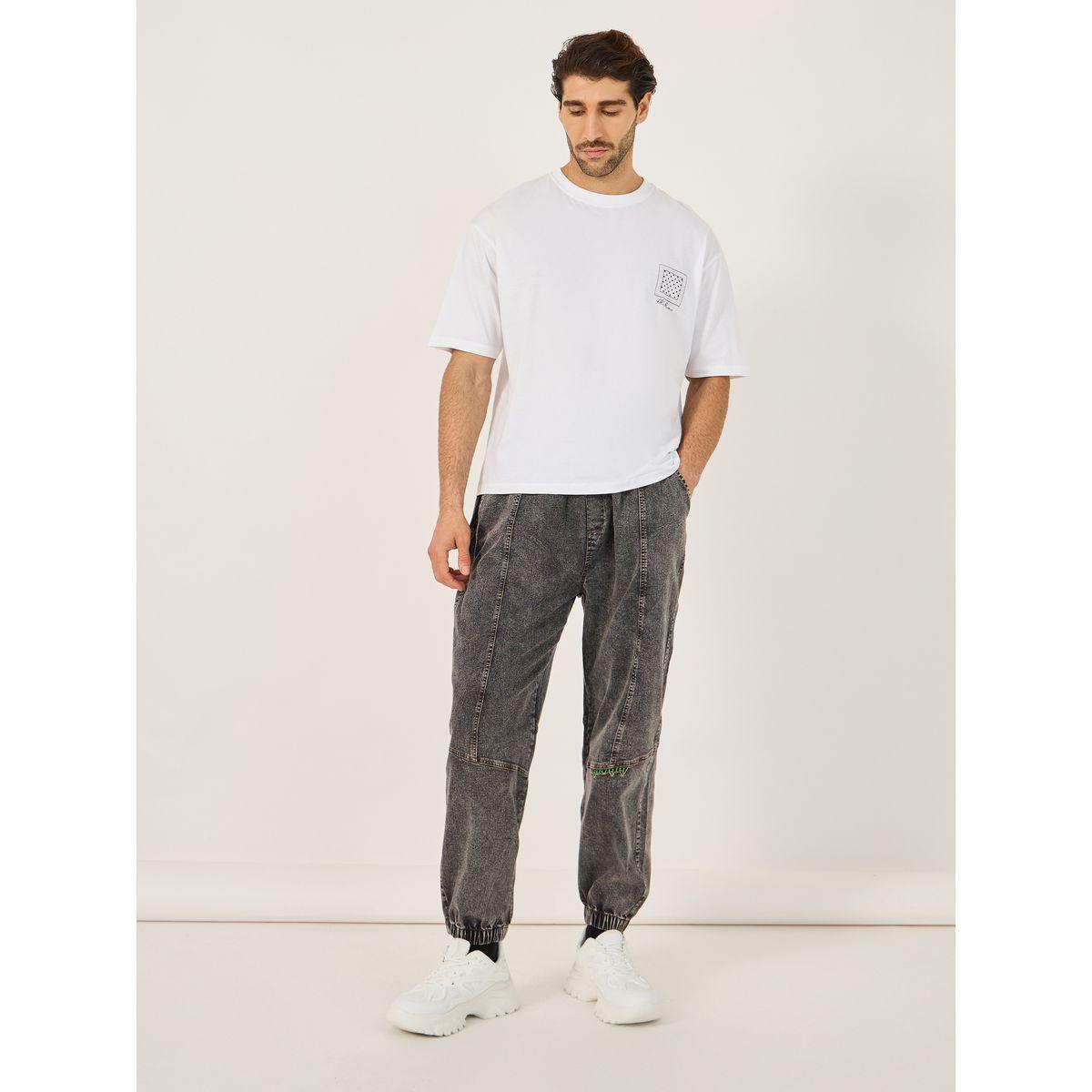 تيشيرت قطن فضفاض بطبعة باندانا-men-clothing-tshirtsandpolos-tshirts-image-2
