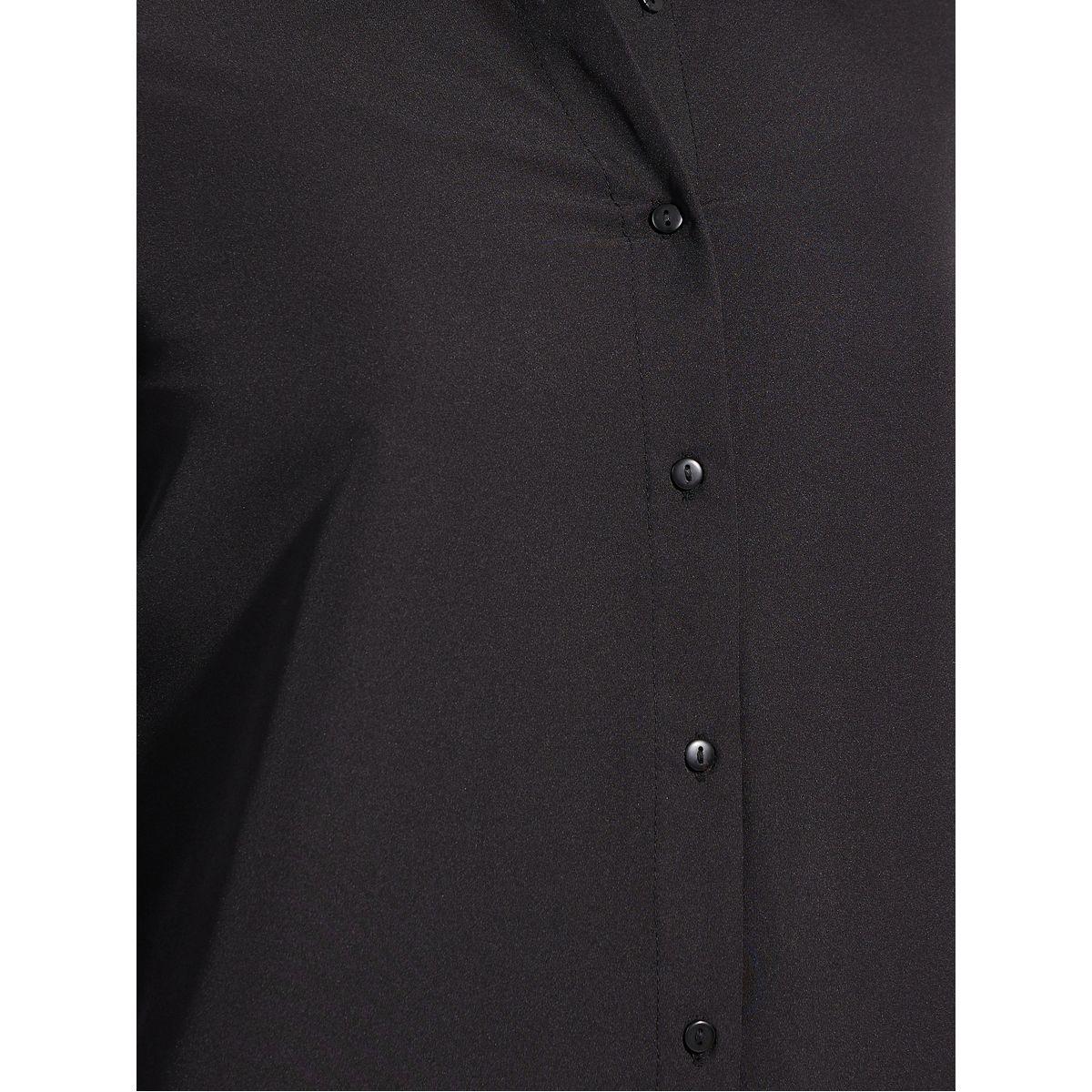 Styli Solid Woven Longline Shirt with Button Placket-women-clothing-shirtsandblouses-shirts-image-4