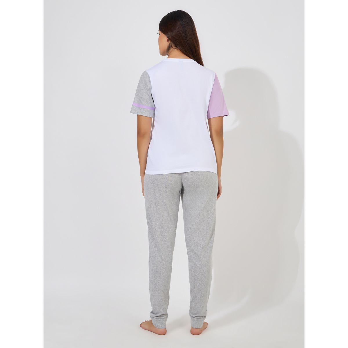 Styli Unwind Los Angeles Contrast Sleeve T-Shirt & Pyjama Set-women-clothing-nightwear-pyjamas-longsets-image-5