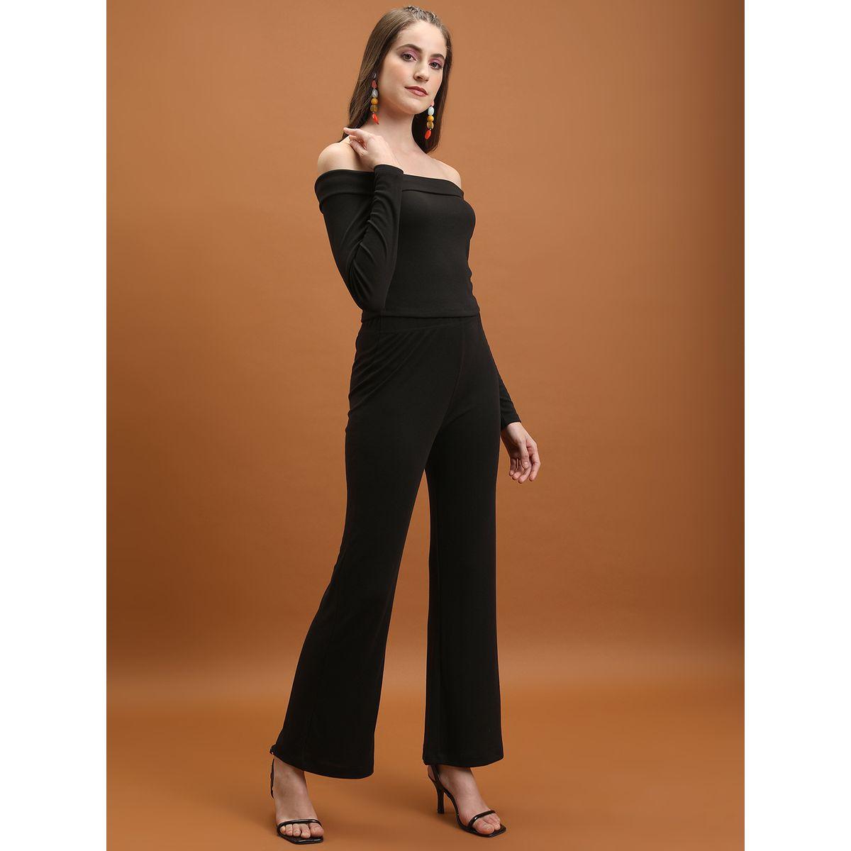 Tokyo Talkies X Styli  Solid Off Shoulder Top & Flared Pants Co-Ord-women-clothing-coordsets-image-3