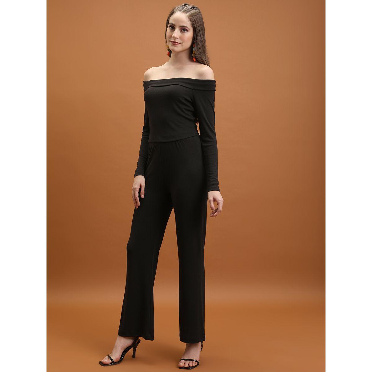 Tokyo Talkies X Styli  Solid Off Shoulder Top & Flared Pants Co-Ord-women-clothing-coordsets-image-4
