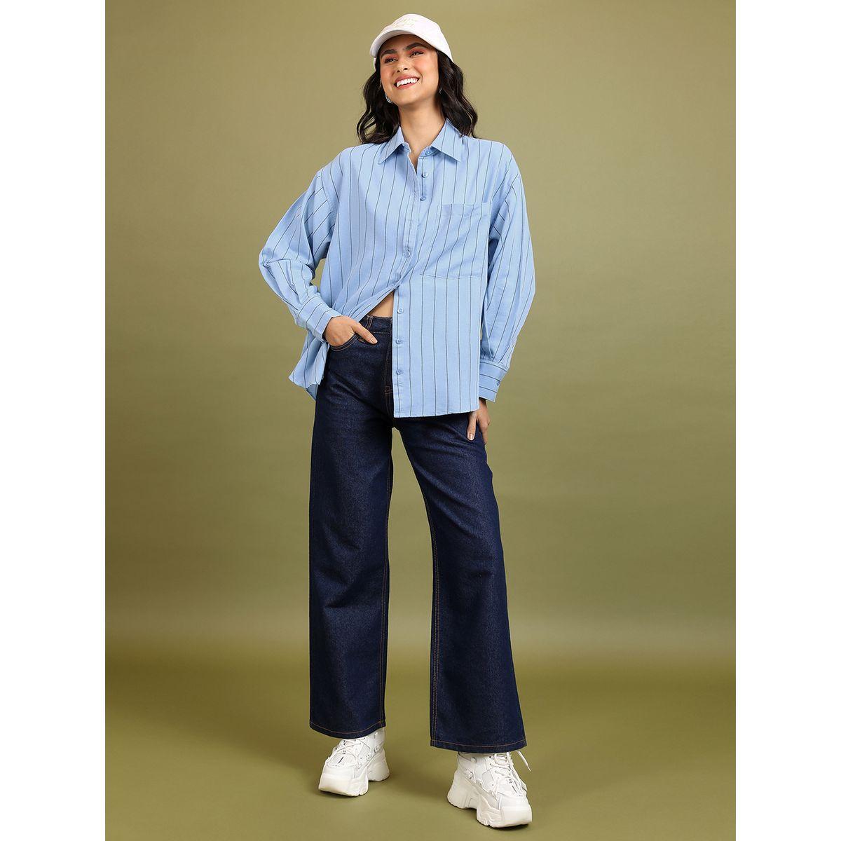بلوزة واسعة مخططة مع اكمام طويلة طوكيو توكيز × ستايلي-women-clothing-shirtsandblouses-shirts-image-4