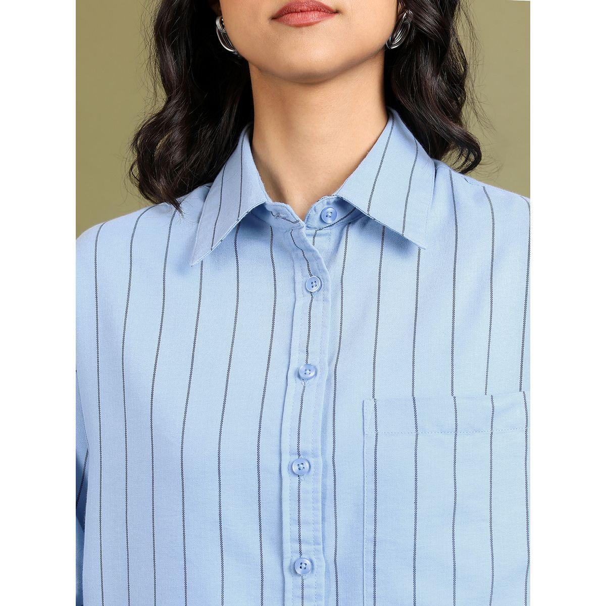 بلوزة واسعة مخططة مع اكمام طويلة طوكيو توكيز × ستايلي-women-clothing-shirtsandblouses-shirts-image-5