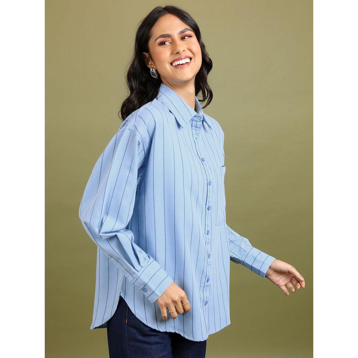 بلوزة واسعة مخططة مع اكمام طويلة طوكيو توكيز × ستايلي-women-clothing-shirtsandblouses-shirts-image-6