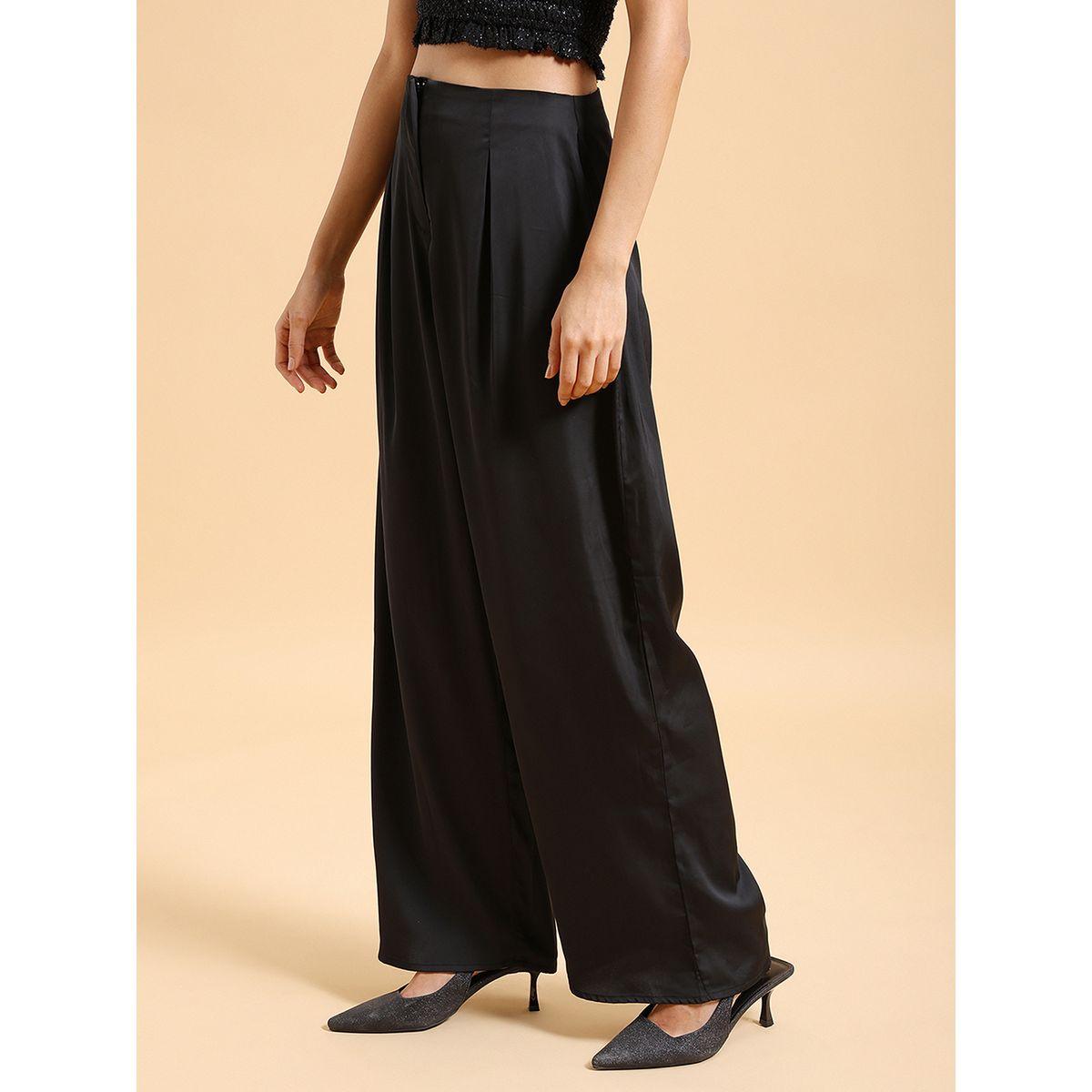 Tokyo Talkies X Styli  Flared Parallel Trouser with Zip Closure-women-clothing-bottoms-trousers-image-3