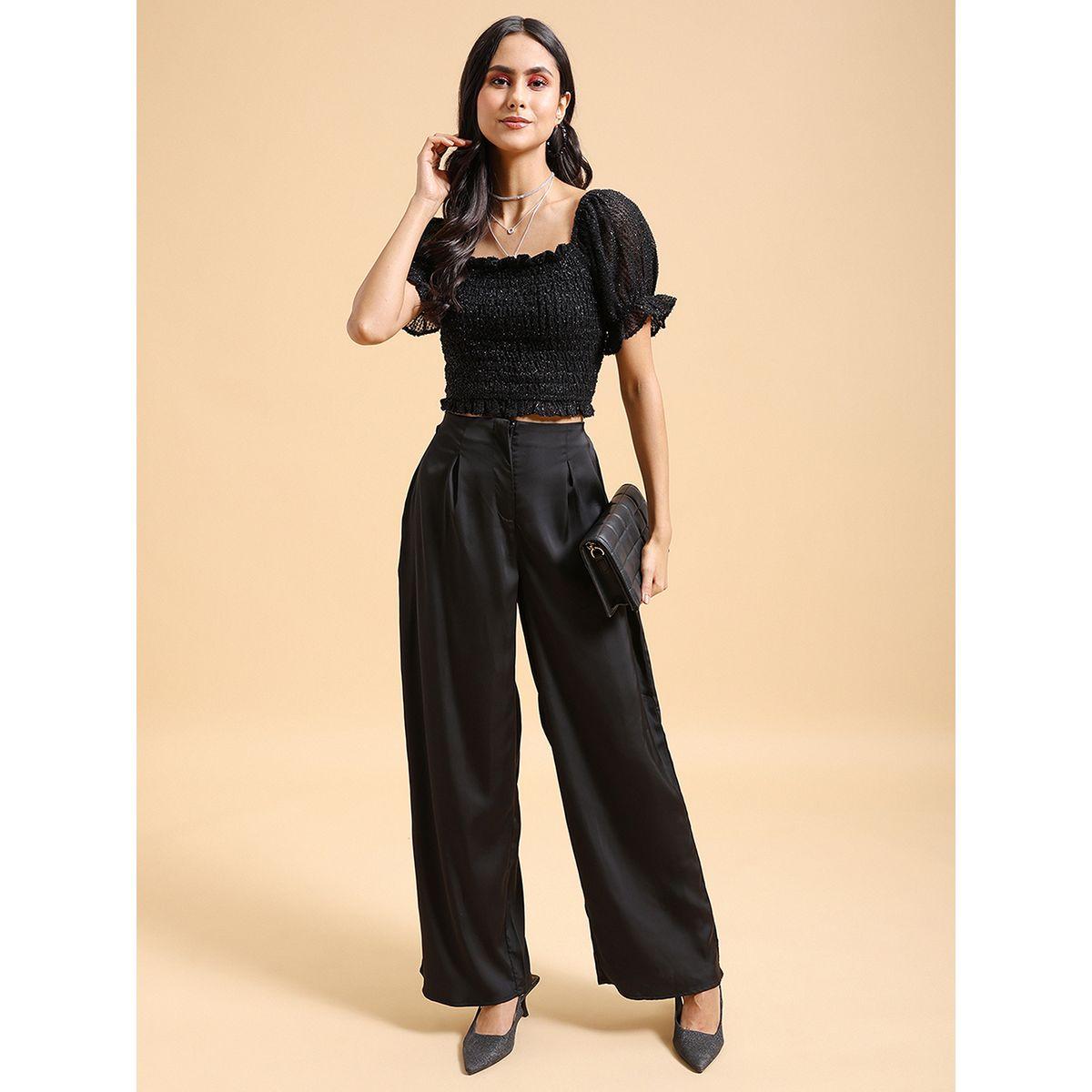 بنطال واسع بكسرات وسَّحاب غلق طوكيو توكيز × ستايلي-women-clothing-bottoms-trousers-image-4