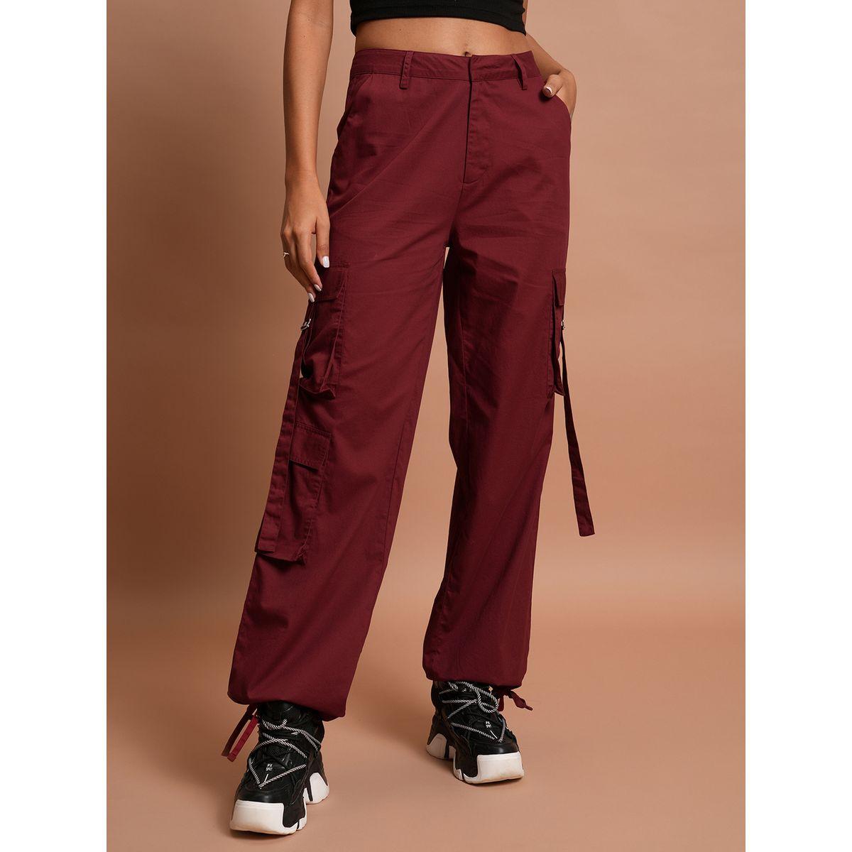 Tokyo Talkies X Styli  High Rise Cargo Pants with Buckle Detail-women-clothing-bottoms-trousers-image-1