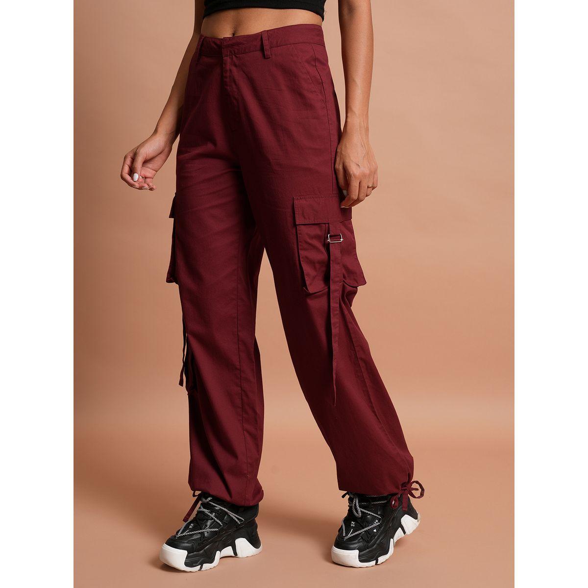 Tokyo Talkies X Styli  High Rise Cargo Pants with Buckle Detail-women-clothing-bottoms-trousers-image-3