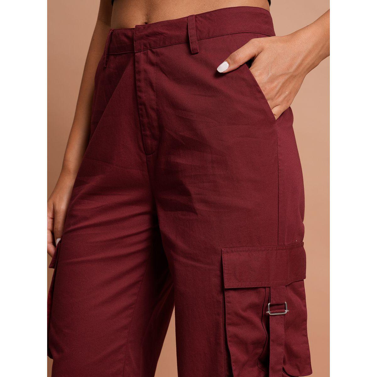 Tokyo Talkies X Styli  High Rise Cargo Pants with Buckle Detail-women-clothing-bottoms-trousers-image-5