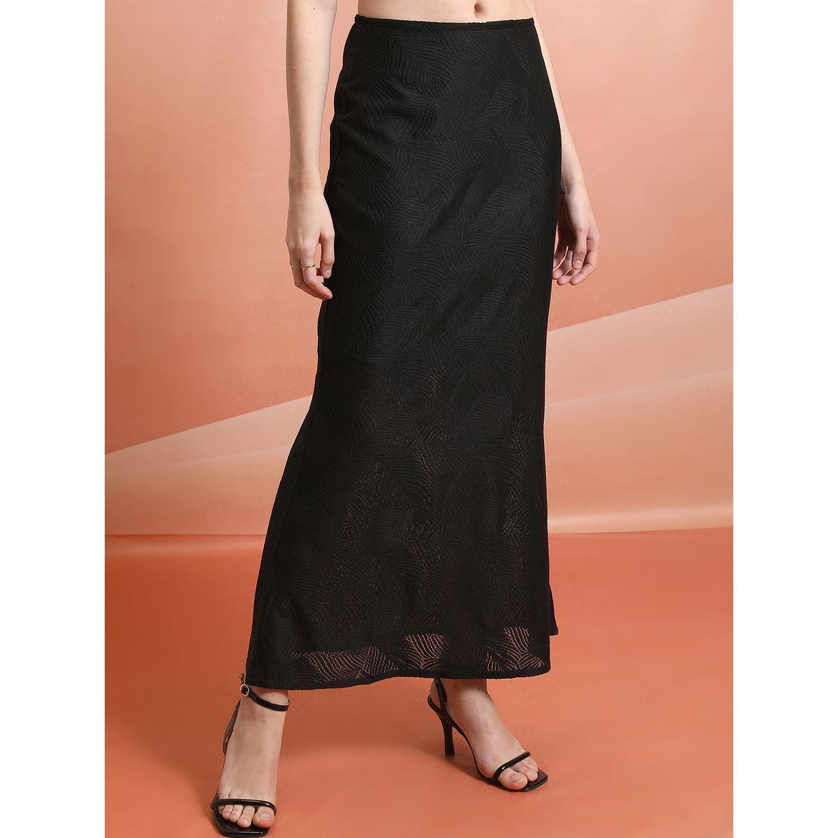Tokyo Talkies X Styli  Textured A-Line Maxi Skirt-women-clothing-bottoms-skirts-image-6