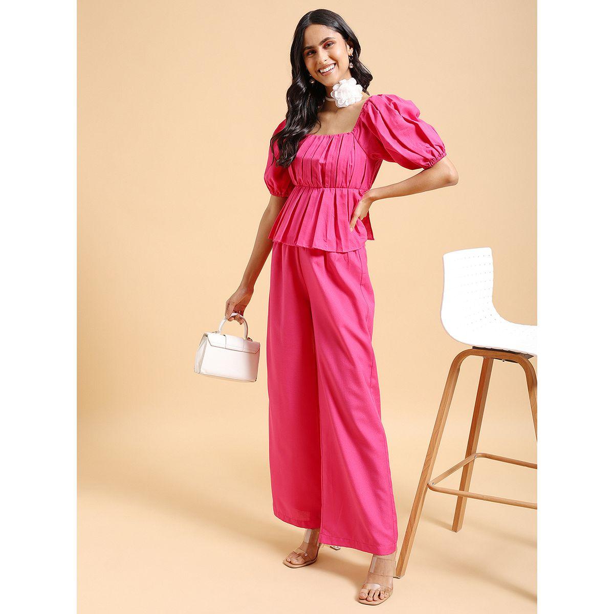 بلوزة بياقة واسعة وكسرات مع اكمام منفوخة طوكيو توكيز × ستايلي-women-clothing-shirtsandblouses-blouses-image-4