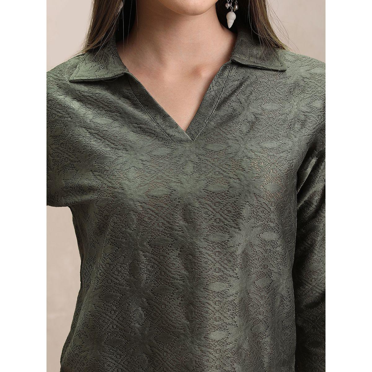 بلوزة مزخرفة بزهور مع اكمام قصيرة طوكيو توكيز × ستايلي-women-clothing-shirtsandblouses-blouses-image-5